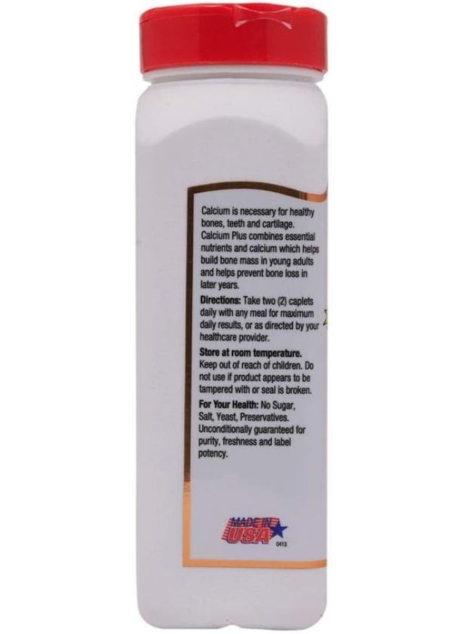 21st Century Calcium Plus Caplets, 120 Count - Image 3